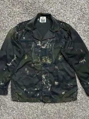 Thrashed Jacket Furst of a Kind Reworked Handmade Camo Made in France Cotton